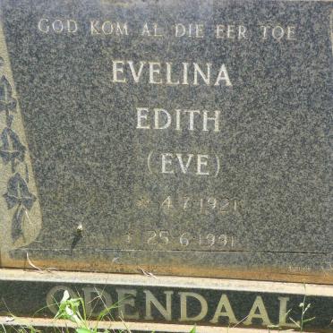 ODENDAAL Evelina Edith 1921-1991