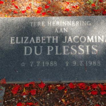 PLESSIS Elizabeth Jacomina , du 1988-1988