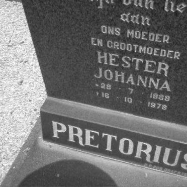 PRETORIUS Hester Johanna 1888-1978