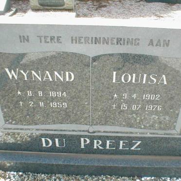 PREEZ Wynand, du 1894-1959 &amp; Louisa 1902-1976