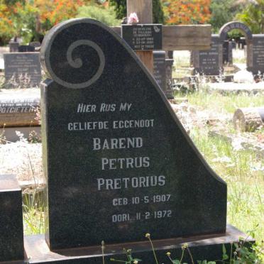PLESSIS Barend Petrus Pretorius, du 1907-1972 &amp; Aletta Martha Gertruida 1909-2006