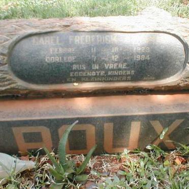 ROUX Carel Frederick Abraham 1923-1984