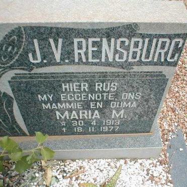 RENSBURG Maria M., J.v. 1913-1977