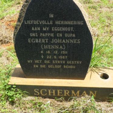 SCHERMAN Egbert Johannes 1911-1987