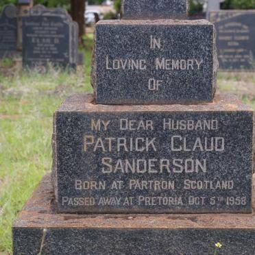 SANDERSON Patrick Claud -1958