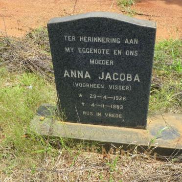 SIEMINSKI Anna Jacoba voorheen VISSER 1926-1993