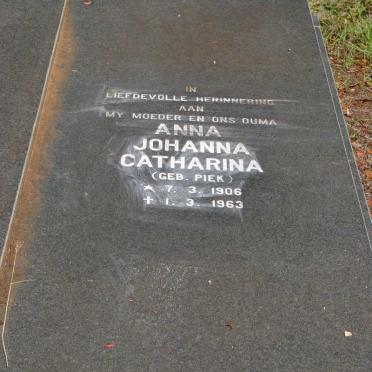 STADEN Johannes Hendrik, van 1905-1985 &amp; Anna Johanna Catharina PIEK 1906-1963