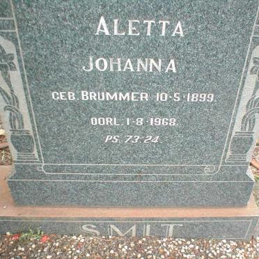 SMIT Aletta Johanna nee BRUMMER 1899-1968