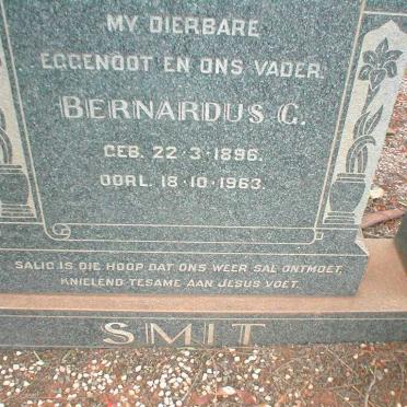 SMIT Bernardus G. 1896-1963 &amp; Aletta Johanna BRUMMER 1899-1968