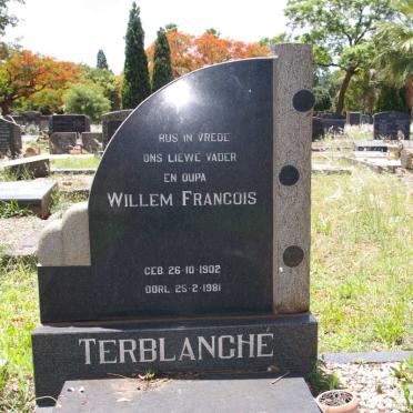 TERBLANCHE Willem Francois 1902-1981