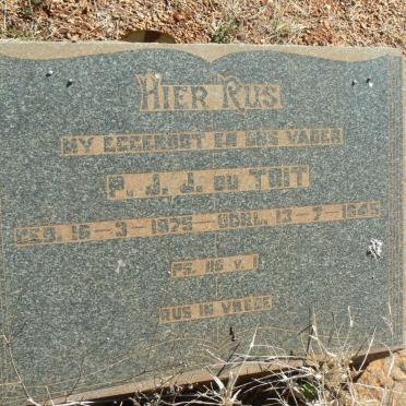 TOIT P.J.J., du 1875-1945