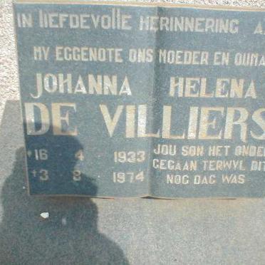 VILLIERS Johanna Helena, de 1933-1974