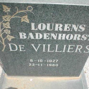 VILLIERS Lourens Badenhorst, de 1927-1980