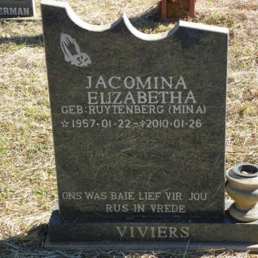 VIVIERS Jacomina Elizabetha nee RUYTENBERG 1957-2010