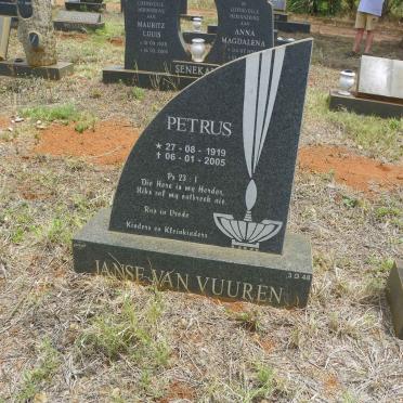 VUUREN Petrus, Janse van 1919-2005