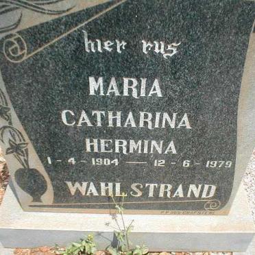 WAHLSTRAND Maria Catharina Hermina 1904-1979