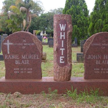 WHITE John Henry Blair 1894-1984 :: WHITE Rabie Muriel Blair 1898-1983