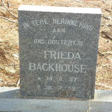 BACKHOUSE Frieda 1957-1958