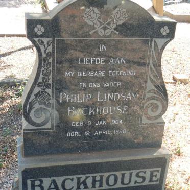 BACKHOUSE Philip Lindsay 1904-1958