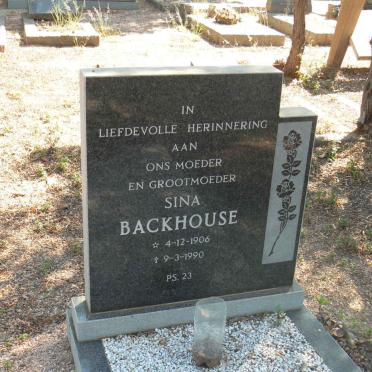 BACKHOUSE Sina 1906-1990