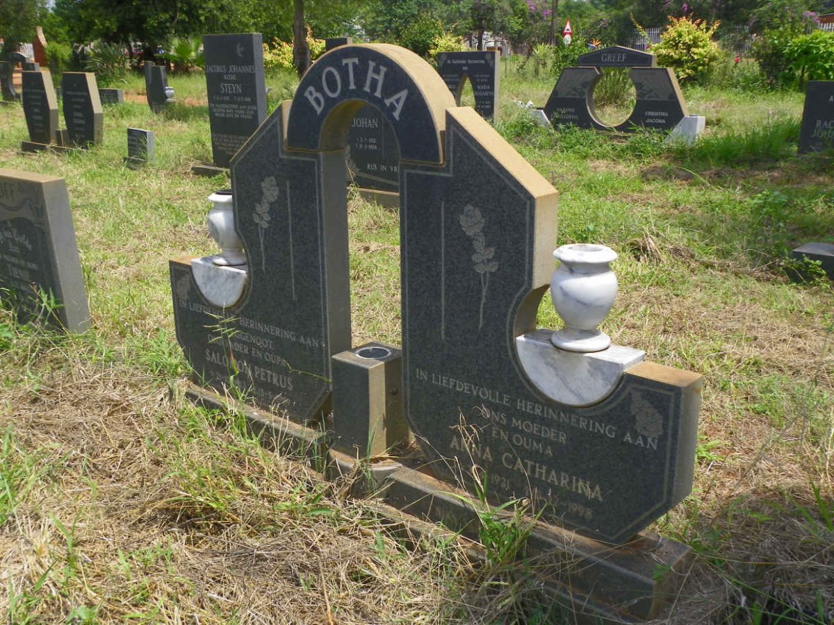 BOTHA Salomon Petrus 1913-1989 & Anna Catharina 1921-1998