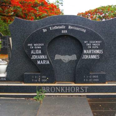 BRONKHORST Marthinus Johannes 1905-1985 &amp; Alida Johanna Maria 1911-1990