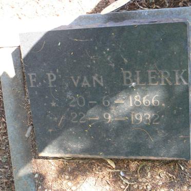 BLERK F.P., van 1866-1932