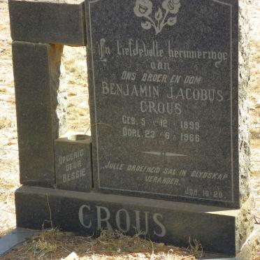 CROUS Benjamin Jacobus 1899-1966