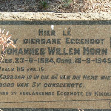 HORN Johannes Willem 1884-1945