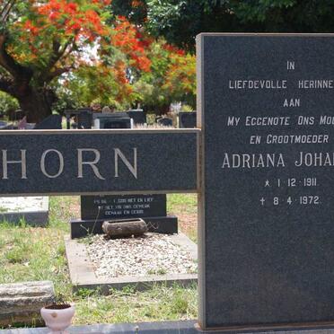 HORN Johannes Willem 1910-1980 &amp; Adriana Johanna 1911-1972