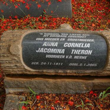 MERWE Jacobus Johannes, v.d. 1907-1969 &amp; Anna Cornelia Jacomina THERON 1911-2005