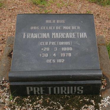 PRETORIUS Petrus Johannes 1877-1958 &amp; Francina Margaretha PRETORIUS 1880-1970