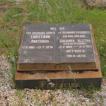 PRETORIUS Christiaan Marthinus 1882-1974 &amp; Susanna Aletha DU PLESSIS 1889-1955