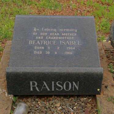 RAISON Beatrice Isabel 1904-1966