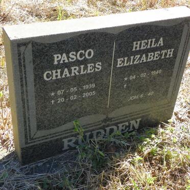 RUDDEN Pasco Charles 1939-2005 &amp; Heila Elizabeth 1940-
