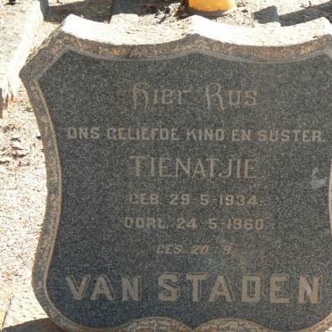 STADEN Tienatjie, van 1934-1960