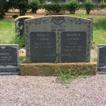STADEN Petrus S., van 1877-1954 &amp; Susanna M. NEL 1882-1948