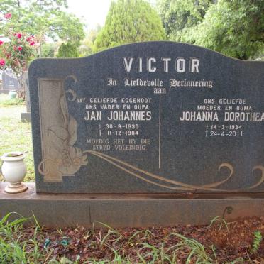 VICTOR Jan Johannes 1930-1984 &amp; Johanna Dorothea 1934-2011