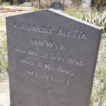 WYK Catharina Aletta, van nee NEL 1898-1945