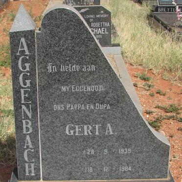 AGGENBACH Gert A. 1939-1984