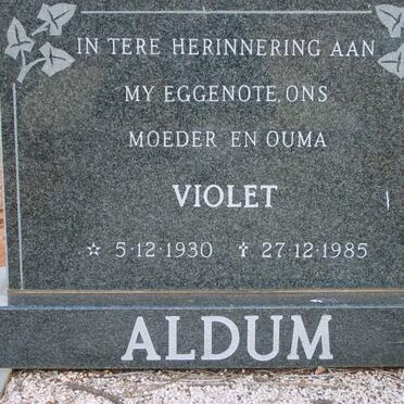 ALDUM Violet 1930-1985