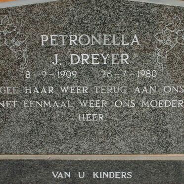 DREYER Petronella J. 1909-1980