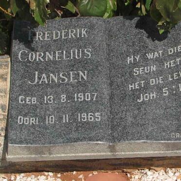 JANSEN Frederik Cornelius 1907-1965