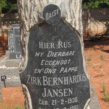 JANSEN Zirk Bernhardus 1930-1961