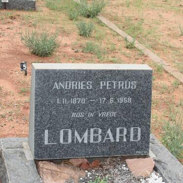 LOMBARD Andries Petrus 1870-1958