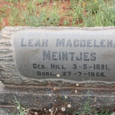 MEINTJES Leah Magdelena nee HILL 1891-1958