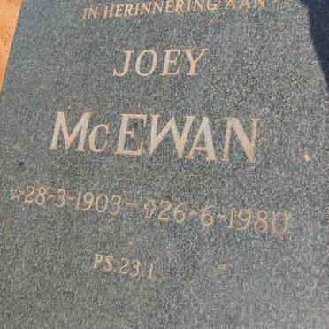 McEWAN Joey 1903-1980