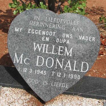 McDONALD Willem 1945-1990