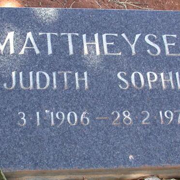 MATTHEYSEN Judith Sophia 1906-1978