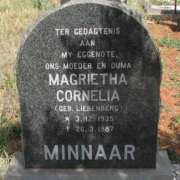 MINNAAR Margrietha Cornelia nee LIEBENBERG  1935-1987